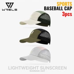 WRELS 1/2/3pcs Summer Sports Running Cap Men Women Lightweight Packable Cap Adjustable Baseball Tennis Golf Outdoor Visor Cap