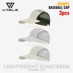 WRELS 1/2/3pcs Summer Sports Running Cap Men Women Lightweight Packable Cap Adjustable Baseball Tennis Golf Outdoor Visor Cap