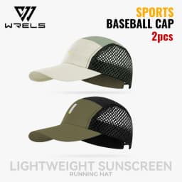 WRELS 1/2/3pcs Summer Sports Running Cap Men Women Lightweight Packable Cap Adjustable Baseball Tennis Golf Outdoor Visor Cap
