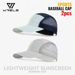WRELS 1/2/3pcs Summer Sports Running Cap Men Women Lightweight Packable Cap Adjustable Baseball Tennis Golf Outdoor Visor Cap