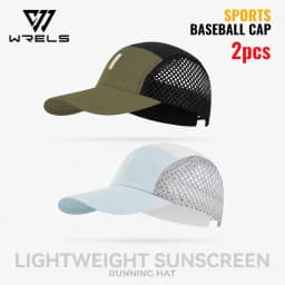 WRELS 1/2/3pcs Summer Sports Running Cap Men Women Lightweight Packable Cap Adjustable Baseball Tennis Golf Outdoor Visor Cap