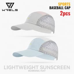 WRELS 1/2/3pcs Summer Sports Running Cap Men Women Lightweight Packable Cap Adjustable Baseball Tennis Golf Outdoor Visor Cap
