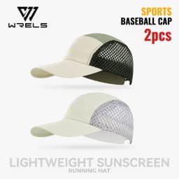 WRELS 1/2/3pcs Summer Sports Running Cap Men Women Lightweight Packable Cap Adjustable Baseball Tennis Golf Outdoor Visor Cap