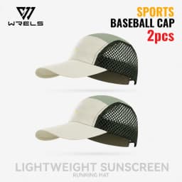 WRELS 1/2/3pcs Summer Sports Running Cap Men Women Lightweight Packable Cap Adjustable Baseball Tennis Golf Outdoor Visor Cap