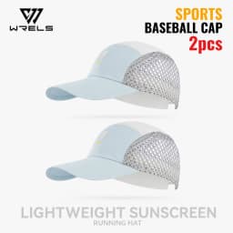 WRELS 1/2/3pcs Summer Sports Running Cap Men Women Lightweight Packable Cap Adjustable Baseball Tennis Golf Outdoor Visor Cap