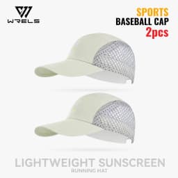 WRELS 1/2/3pcs Summer Sports Running Cap Men Women Lightweight Packable Cap Adjustable Baseball Tennis Golf Outdoor Visor Cap
