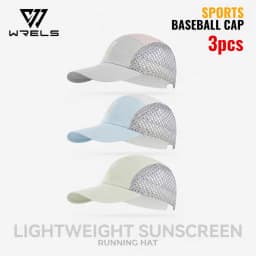 WRELS 1/2/3pcs Summer Sports Running Cap Men Women Lightweight Packable Cap Adjustable Baseball Tennis Golf Outdoor Visor Cap