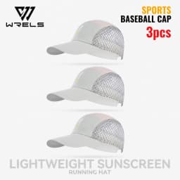 WRELS 1/2/3pcs Summer Sports Running Cap Men Women Lightweight Packable Cap Adjustable Baseball Tennis Golf Outdoor Visor Cap