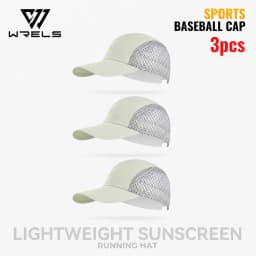 WRELS 1/2/3pcs Summer Sports Running Cap Men Women Lightweight Packable Cap Adjustable Baseball Tennis Golf Outdoor Visor Cap