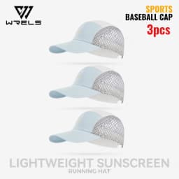WRELS 1/2/3pcs Summer Sports Running Cap Men Women Lightweight Packable Cap Adjustable Baseball Tennis Golf Outdoor Visor Cap