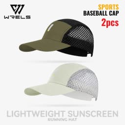 WRELS 1/2/3pcs Summer Sports Running Cap Men Women Lightweight Packable Cap Adjustable Baseball Tennis Golf Outdoor Visor Cap