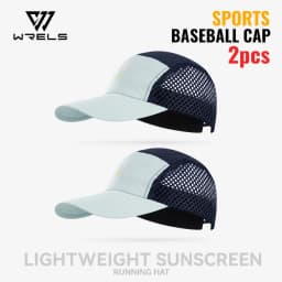 WRELS 1/2/3pcs Summer Sports Running Cap Men Women Lightweight Packable Cap Adjustable Baseball Tennis Golf Outdoor Visor Cap