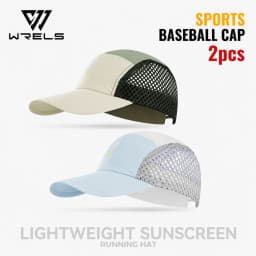 WRELS 1/2/3pcs Summer Sports Running Cap Men Women Lightweight Packable Cap Adjustable Baseball Tennis Golf Outdoor Visor Cap