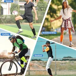 Loogdeel 1PCS Football Shin Guard Socks Sleeves with Foam,Calf Compression Sleeve Honeycomb Pads,Sports Legging&Soccer Equipment