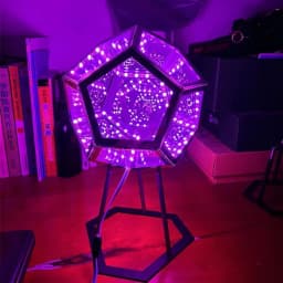E2 Infinity Dodecahedron Gaming Light 3D Cube Light Desk Cool RGBW Led Table Lamp for Bedroom Gaming Room Decor Led Night Lights