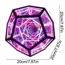 E2 Infinity Dodecahedron Gaming Light 3D Cube Light Desk Cool RGBW Led Table Lamp for Bedroom Gaming Room Decor Led Night Lights