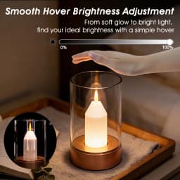 LED Night Light Rechargeable Flameless Candle Motion Sensor Dimmable USB Charging Soft Warm Bedroom Portable Table Bedside Lamp