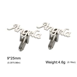Sipuris Custom Name Cufflinks Stainless Steel Women Men Groom Shirt Initials Cufflink Luxury Personalized Jewelry Weddings Gifts