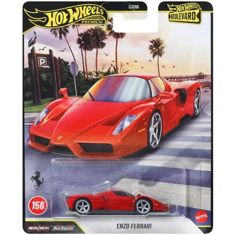 Stock Genuine Hot Wheels Premium Diecast Car Model Boulevard Enzo Ferrari Collectible GJT68 Surprise Gift Toy Car