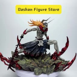 23cm Bleach Hollow Ichigo Action Figure Collectible Doll Saigo No Getsuga Tenshou Hollowfied Kurosaki Ichigo Statue Model Toys