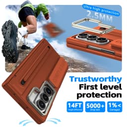Business Integrated Built-in Screen Protector Phone Case for Samsung Z Fold 8 Ultra 7 6 5 4 Shockproof With Pen Slot Cover