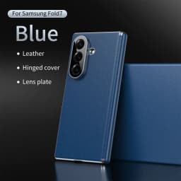 Premium Light Luxury Leather Flexible Hinge Flip Phone Case For Samsung Z Fold 7 Galaxy Z Fold 6 5 4 Only Back Protect Cover