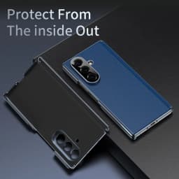 Premium Light Luxury Leather Flexible Hinge Flip Phone Case For Samsung Z Fold 7 Galaxy Z Fold 6 5 4 Only Back Protect Cover