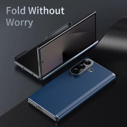 Premium Light Luxury Leather Flexible Hinge Flip Phone Case For Samsung Z Fold 7 Galaxy Z Fold 6 5 4 Only Back Protect Cover