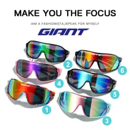 GIANT Top Seller Cycling Glasses UV400 Anti Fog REVO Lenses HD Clarity CE/ANSI Certified Cateye Design MTB/Road Bike