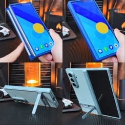 Magnetic Hinge Leather Holder Case For Samsung Galaxy Z Fold 7 Front Screen Glass Plating Frame Cover For Galaxy Z Fold7 Case