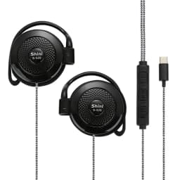Type-c Wired Headphones Hanging Ear Sports Headset Over-ear Adjustable Volume Earphones For Phones Universal Anti-drop Earplugs