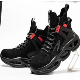 2022 Men Safety Shoes with Metal Toe Indestructible Ryder Shoe Work Boots with Steel Toe Waterproof Breathable Sneakers Work Sho