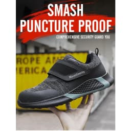 Men & Women KPU Safety Work Shoes - Steel Toe Anti-Smash Anti-Puncture Lightweight Protective Footwear-Puncture Work Footwear