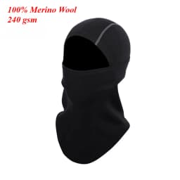 100% Merino Wool Balaclava Neck Gaiter Thermal Unisex Merino Wool Face Ski Mask Warm Breathable Outdoor Gear Cycling Hiking