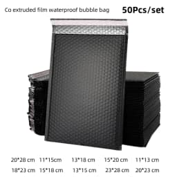50PCS/Lot Black Foam Envelope Bags Self Seal Bubble Mailers Padded Envelopes Gift Bubble Mailing Bag Shipping Packages Bag