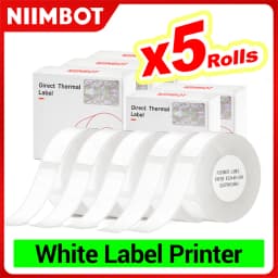 Niimbot D11 D110 D101 Label Paper White Sticker 12*50mm 15*30mm 12*40mm Thermal Waterproof Printing for Official Label Maker