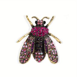 SKEDS Luxury Exaggerated Vintage Women Crystal Bee Brooch Pin Fashion Elegant Lady Exquisite Insect Rhinestone Badges
