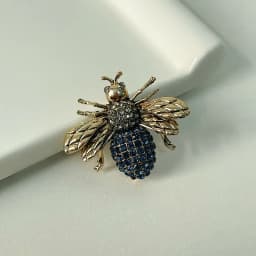 SKEDS Luxury Exaggerated Vintage Women Crystal Bee Brooch Pin Fashion Elegant Lady Exquisite Insect Rhinestone Badges