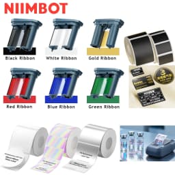 NIIMBOT M2/M3/B32/Z401 Color Carbon Ribbon Thermal Transfer Sticker Outdoor Waterproof Scratch-resistant Network Organizer Tag