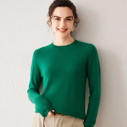 Light Luxury 100% Cashmere Sweater, Women's Round Neck Pullover Sweater, Versatile Style, Knitted Sweater, Inner Top