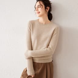 Light Luxury 100% Cashmere Sweater, Women's Round Neck Pullover Sweater, Versatile Style, Knitted Sweater, Inner Top