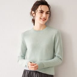 Light Luxury 100% Cashmere Sweater, Women's Round Neck Pullover Sweater, Versatile Style, Knitted Sweater, Inner Top