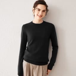 Light Luxury 100% Cashmere Sweater, Women's Round Neck Pullover Sweater, Versatile Style, Knitted Sweater, Inner Top