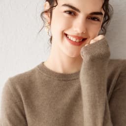 Light Luxury 100% Cashmere Sweater, Women's Round Neck Pullover Sweater, Versatile Style, Knitted Sweater, Inner Top