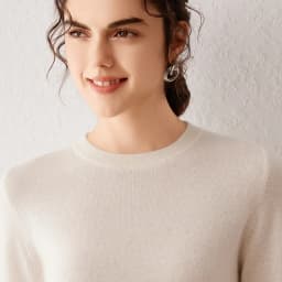 Light Luxury 100% Cashmere Sweater, Women's Round Neck Pullover Sweater, Versatile Style, Knitted Sweater, Inner Top