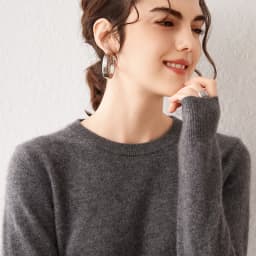Light Luxury 100% Cashmere Sweater, Women's Round Neck Pullover Sweater, Versatile Style, Knitted Sweater, Inner Top
