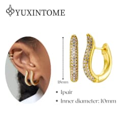 Minimalist CZ Cartilage Perforation 925 Sterling Silver Ear Needle Twist Round Earring Hoop Ear Buckle Gold Earrings For Women