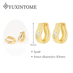 Minimalist CZ Cartilage Perforation 925 Sterling Silver Ear Needle Twist Round Earring Hoop Ear Buckle Gold Earrings For Women