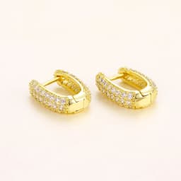 Minimalist CZ Cartilage Perforation 925 Sterling Silver Ear Needle Twist Round Earring Hoop Ear Buckle Gold Earrings For Women