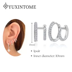 Minimalist CZ Cartilage Perforation 925 Sterling Silver Ear Needle Twist Round Earring Hoop Ear Buckle Gold Earrings For Women